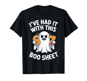 67 Meme Halloween Costume 6 7 Funny Boo Sheet Six Seven T-Shirt