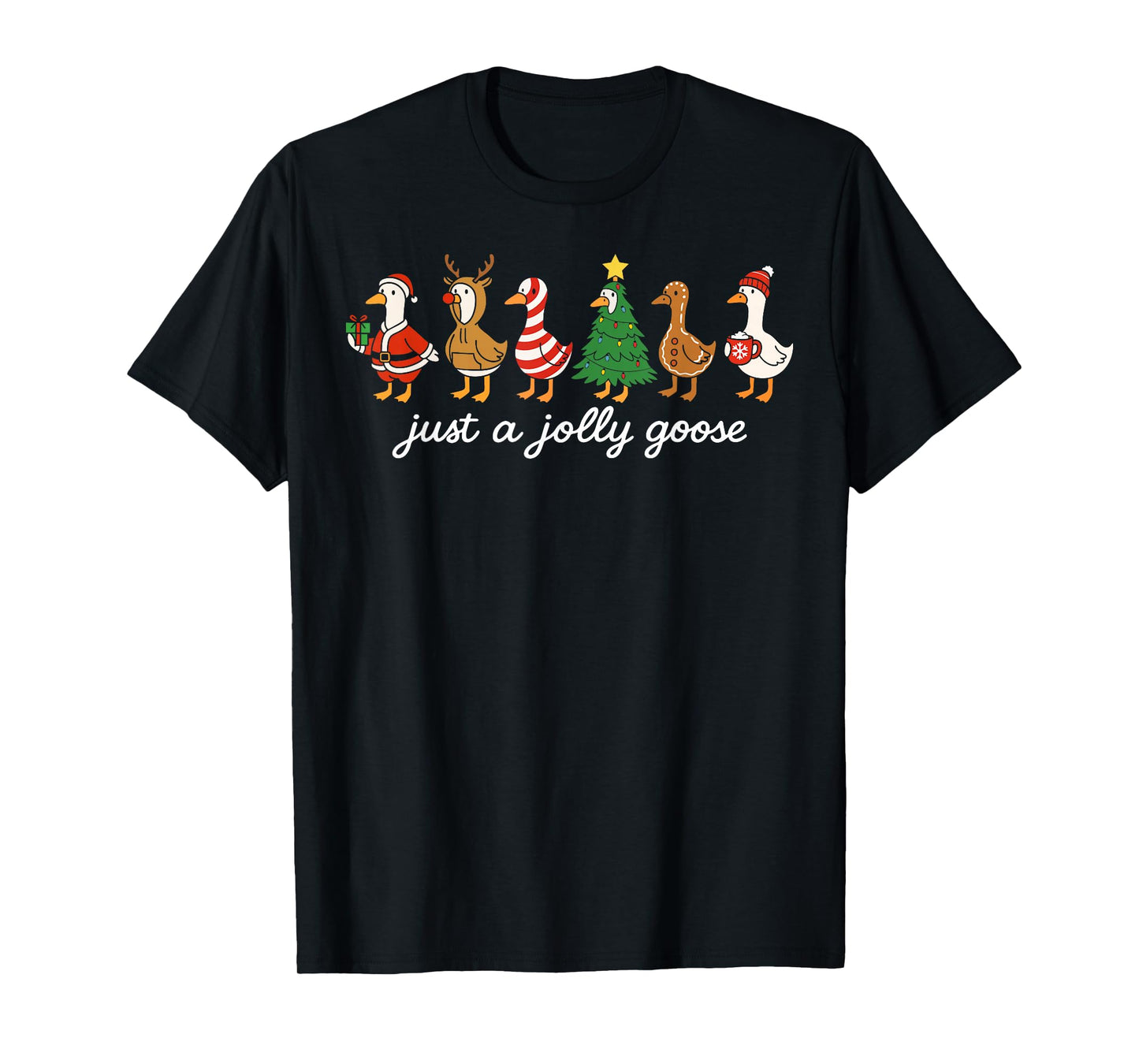 Just A Festive Goose Christmas Funny Silly Holiday Party T-Shirt