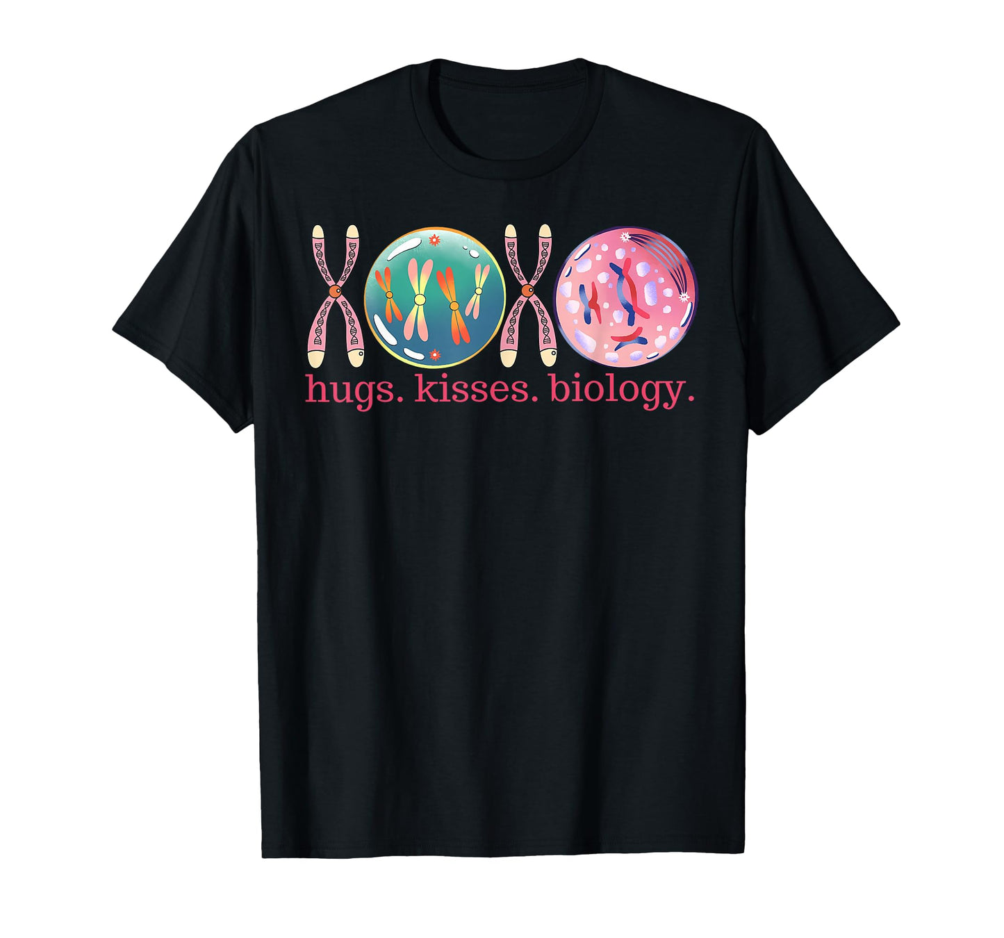 Hugs Kisses Biology Valentines Day Bacteria Microbiology T-Shirt