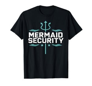 Mermaid Security Dad Mermaid Family Mermaid Squad for Boys T-Shirt