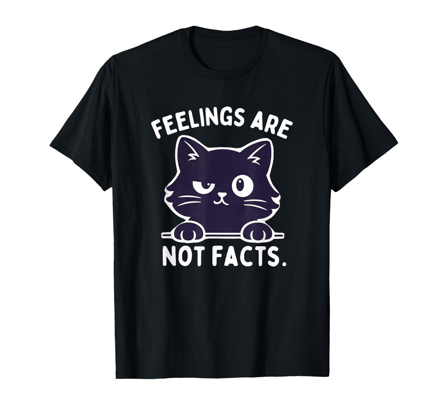 Feelings are Not Facts Cat Lover Therapist Coping Skills T-Shirt