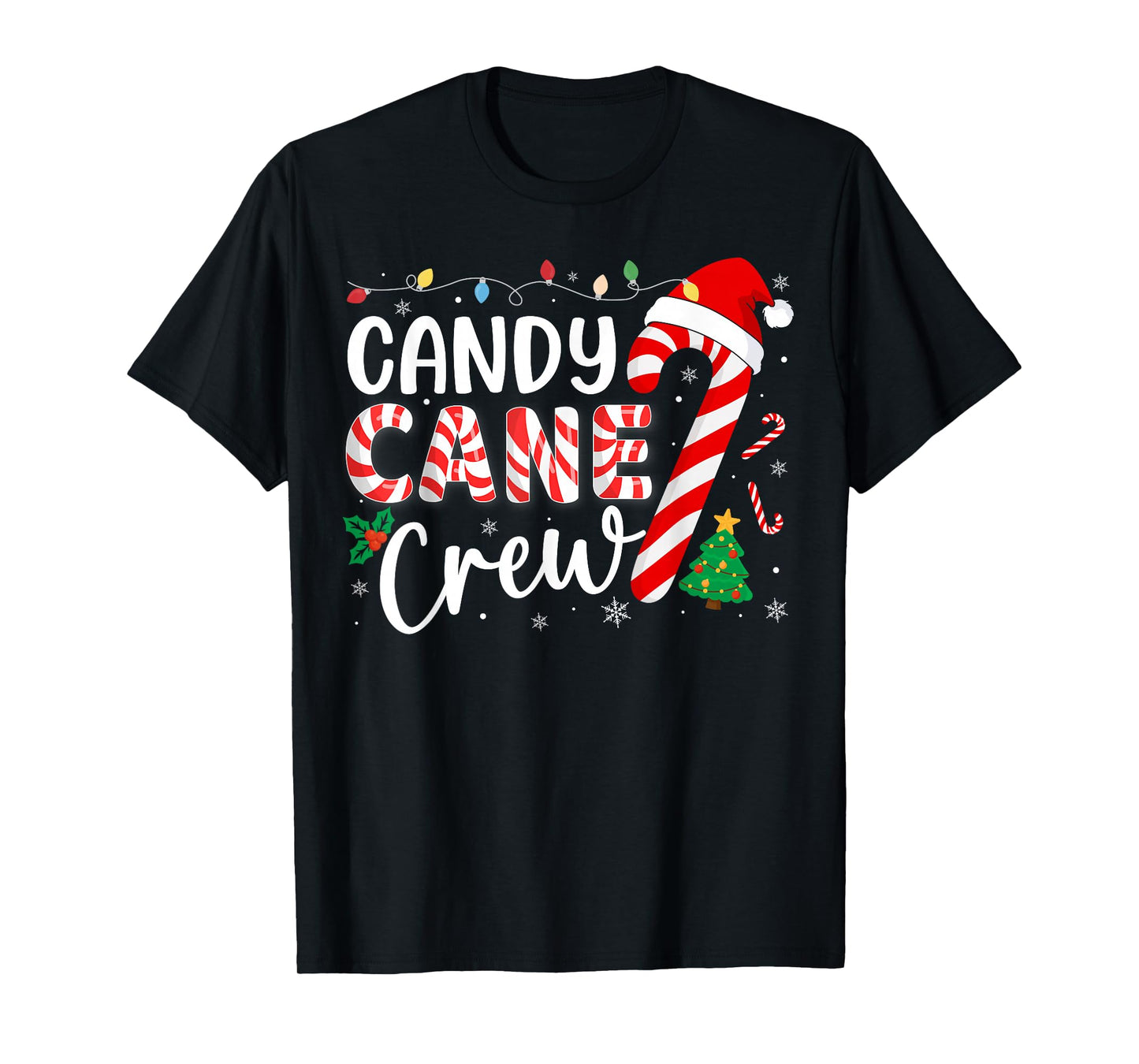 Candy Cane Crew Funny Christmas Pajamas Family Men Women Kid T-Shirt