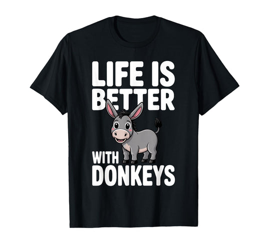 Cute Donkey Design for Men Women Pet Animal Donkey Lovers T-Shirt