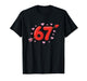 67 Valentines Meme Cute 67 Hearts and Flowers Valentine T-Shirt