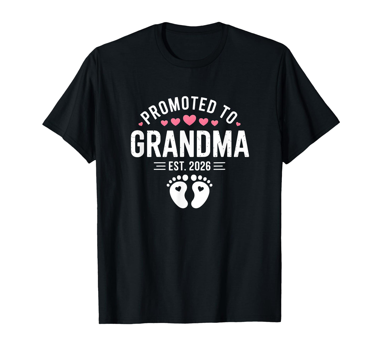 Promoted to Grandma est. 2026 Grandparents Baby Announcement T-Shirt