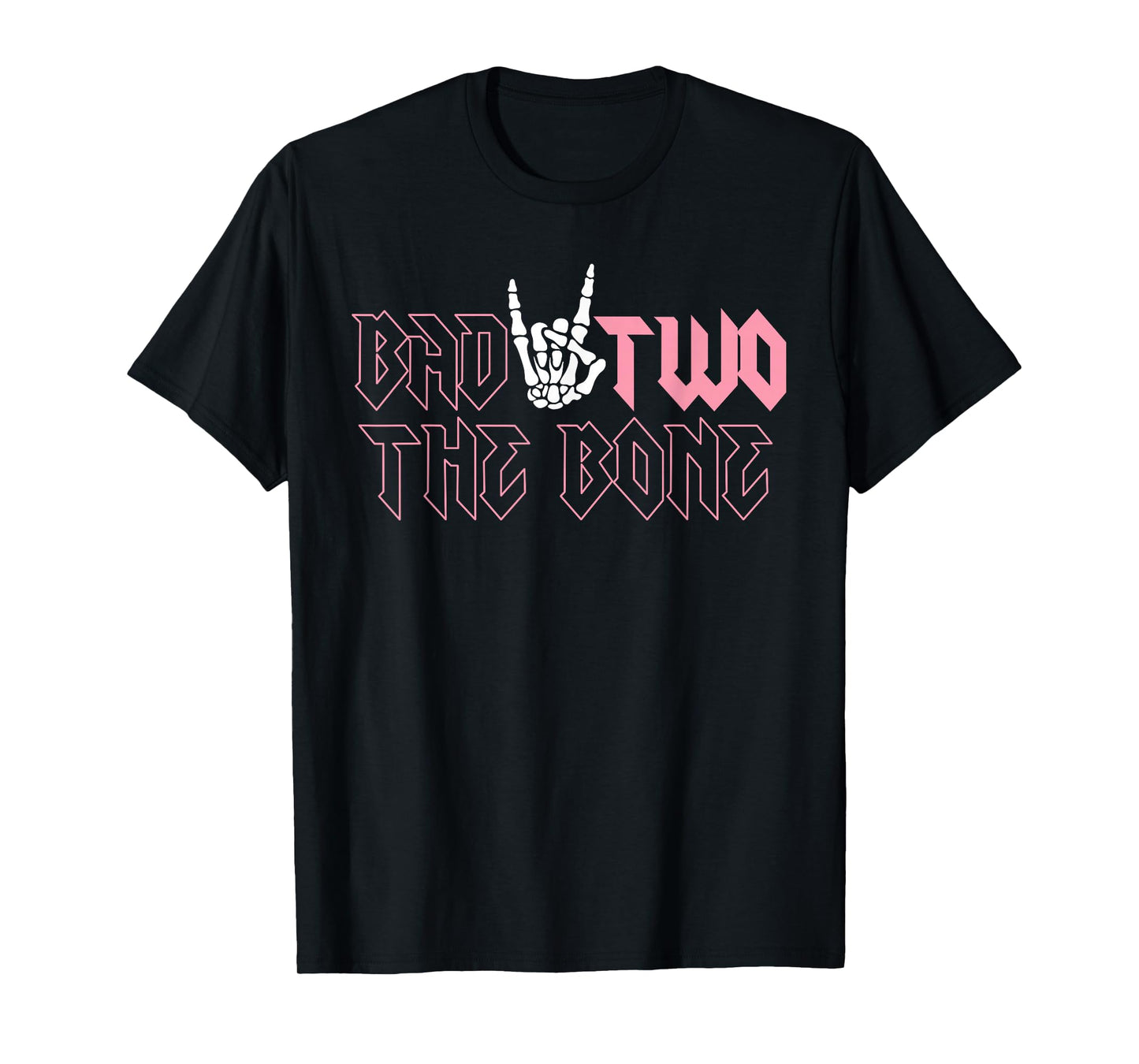 Bad Two The Bone Pink Birthday 2 Years Old Birthday T-Shirt