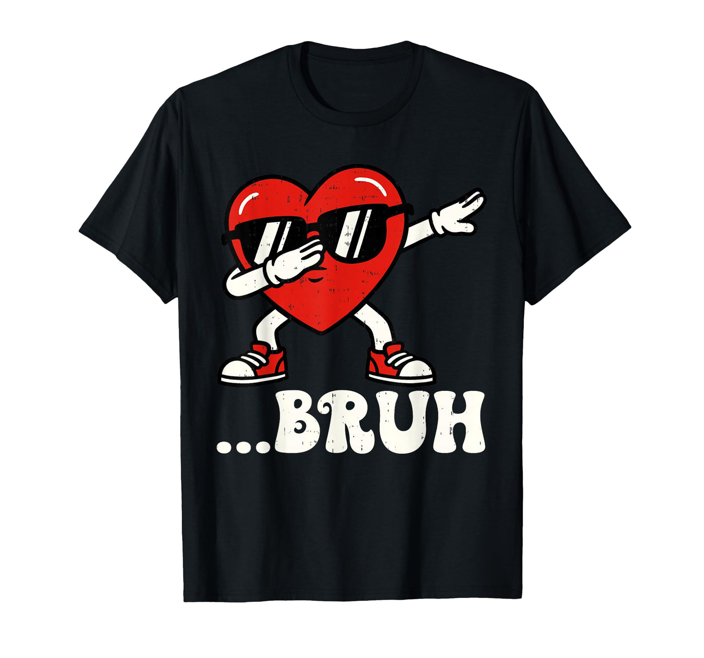 Dabbing Heart Dab Valentines Day for Teens Boys Girls Kids T-Shirt
