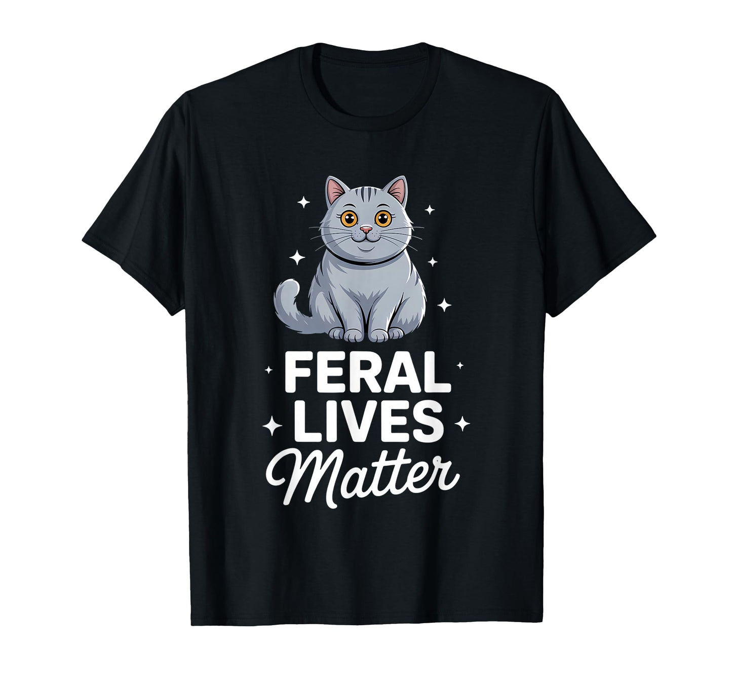 Cat Rescue Feral Lives Matter Cat Rescuer Cat Adoption T-Shirt