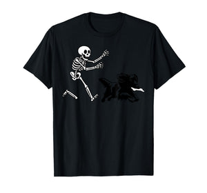 Funny Boykin Spaniel Running Skeleton Halloween T-Shirt