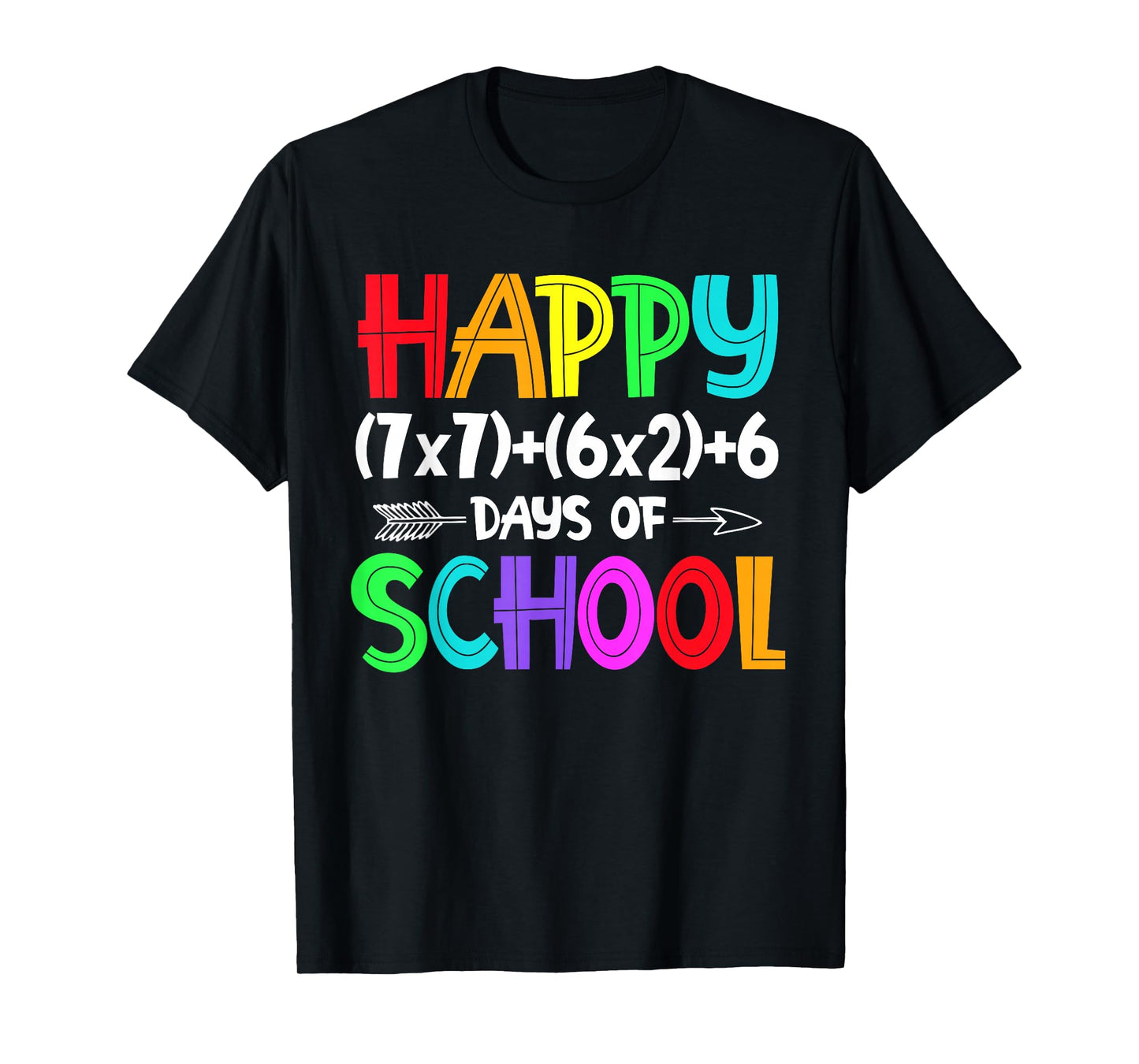 Happy 67 Days of School Math Teacher Students Six Seven Meme T-Shirt