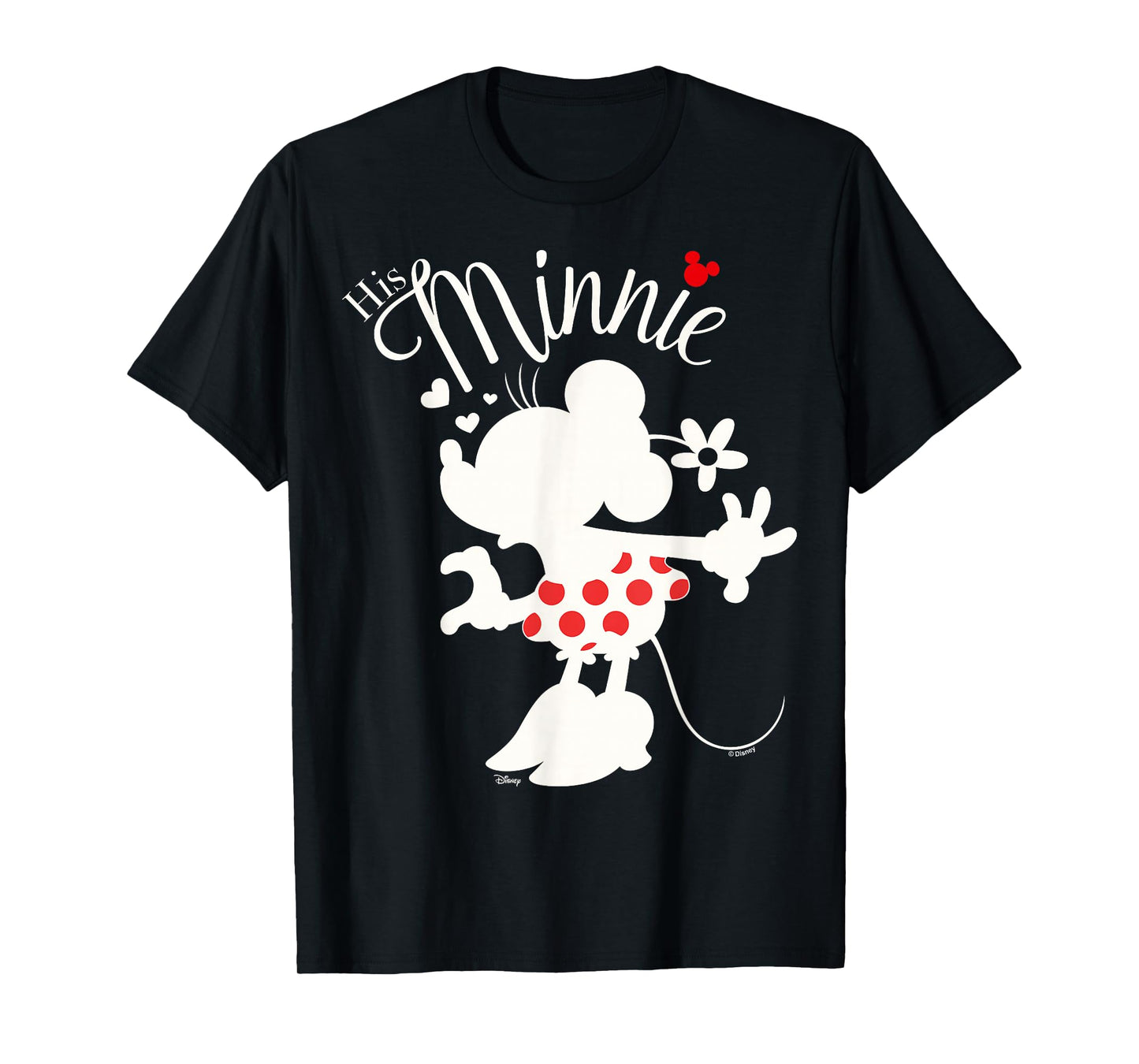 Disney Mickey and Friends His Minnie Silhouette Hearts T-Shirt