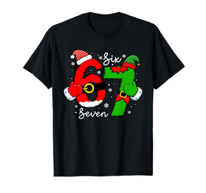 Trending Six Seven Meme Christmas 67 Xmas Men Women Kids T-Shirt