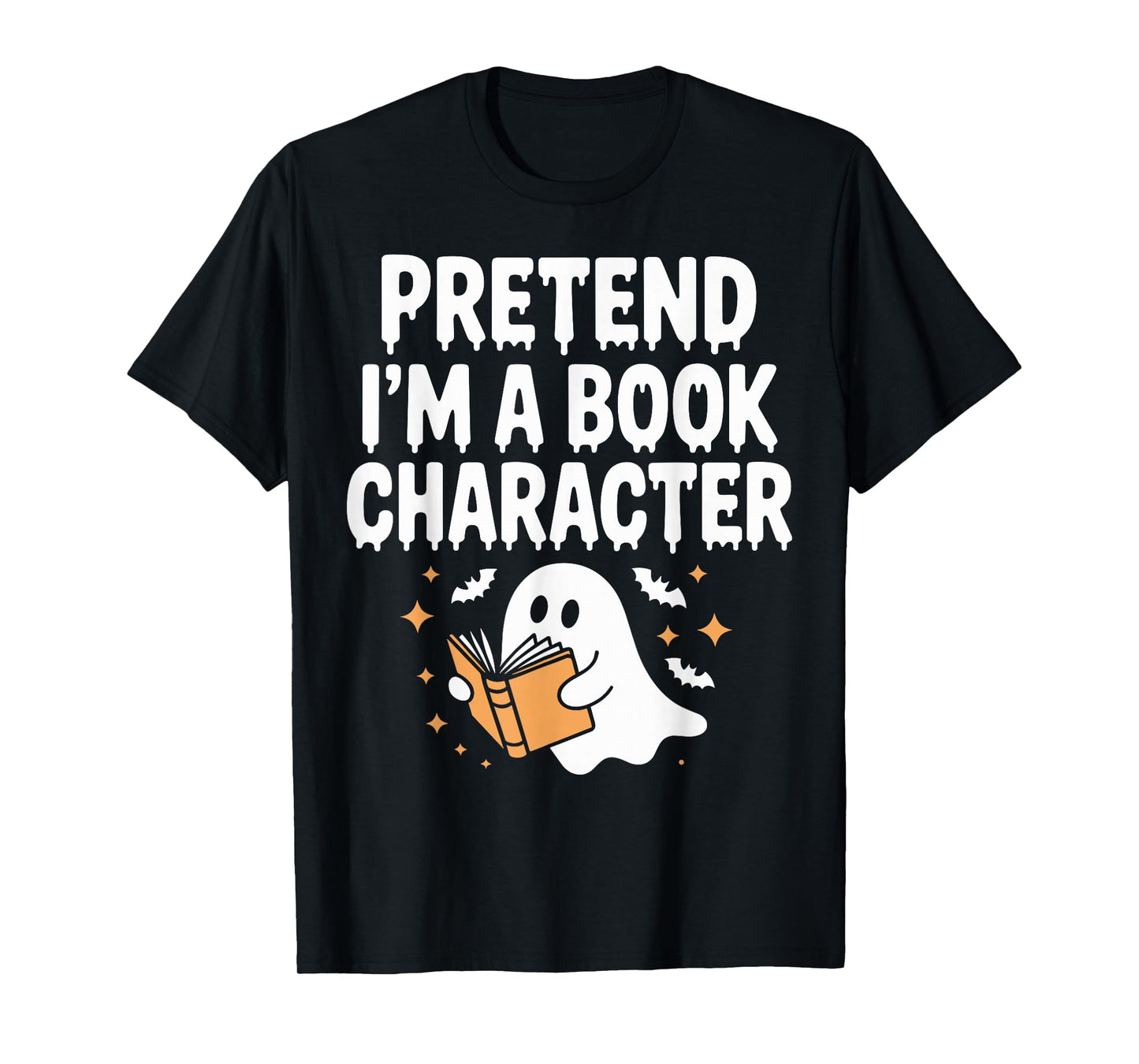 Pretend I'm A Book Character Costumes Kids Halloween Ghost T-Shirt