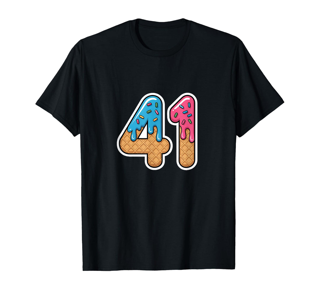Funny 41 4 1 Drippy Ice Cream Sprinkles 41 T-Shirt