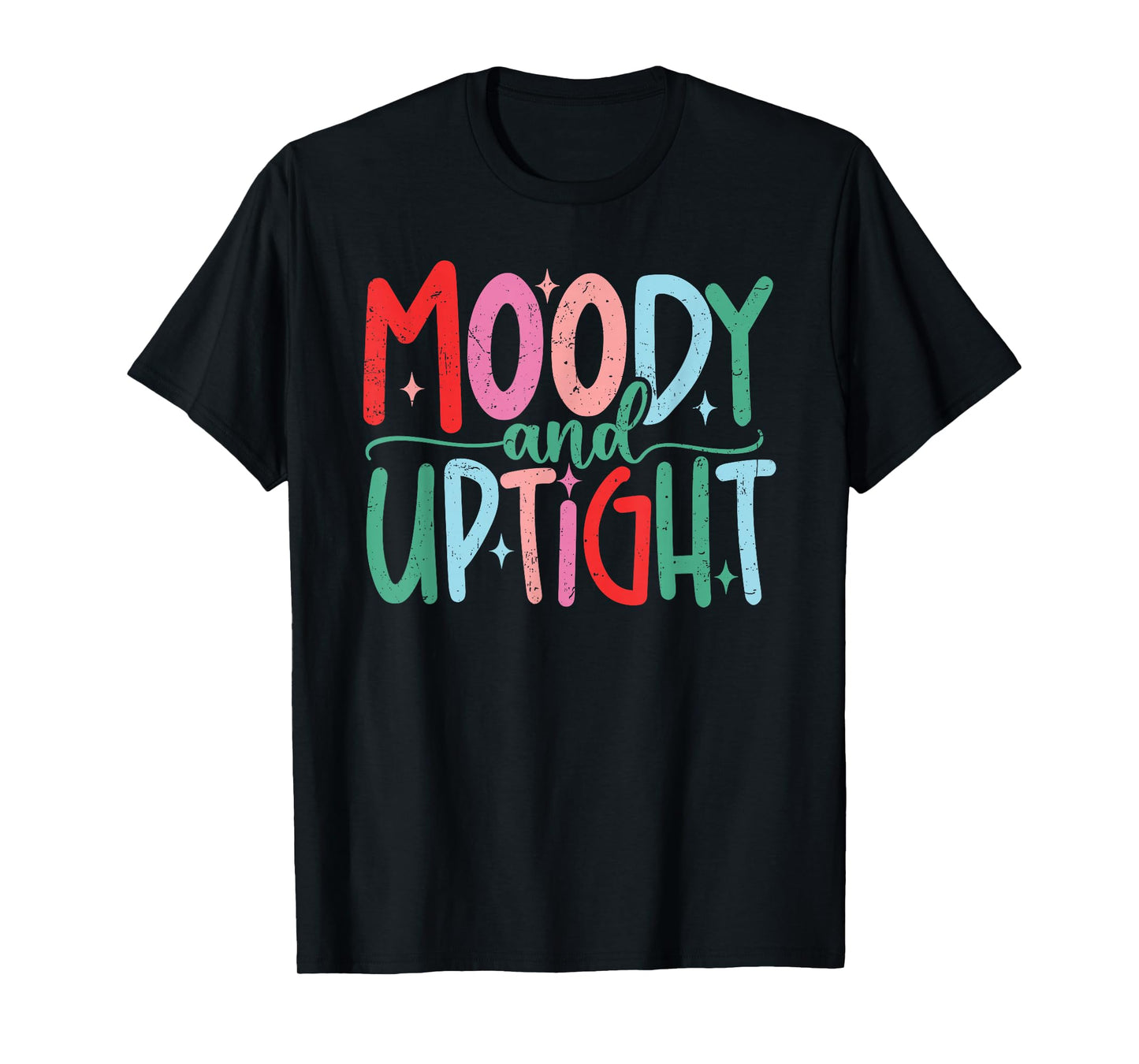 Merry & Bright Moody & Uptight Matching Couples Christmas T-Shirt