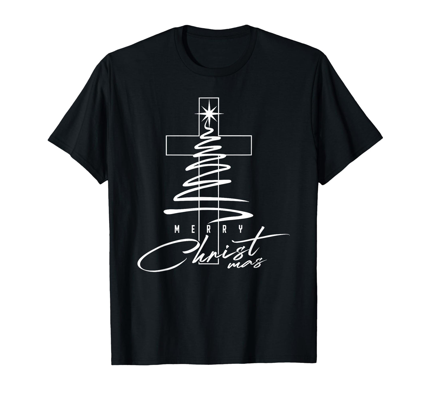 Merry Christmas Xmas Cross Christian Jesus Family Pajamas T-Shirt