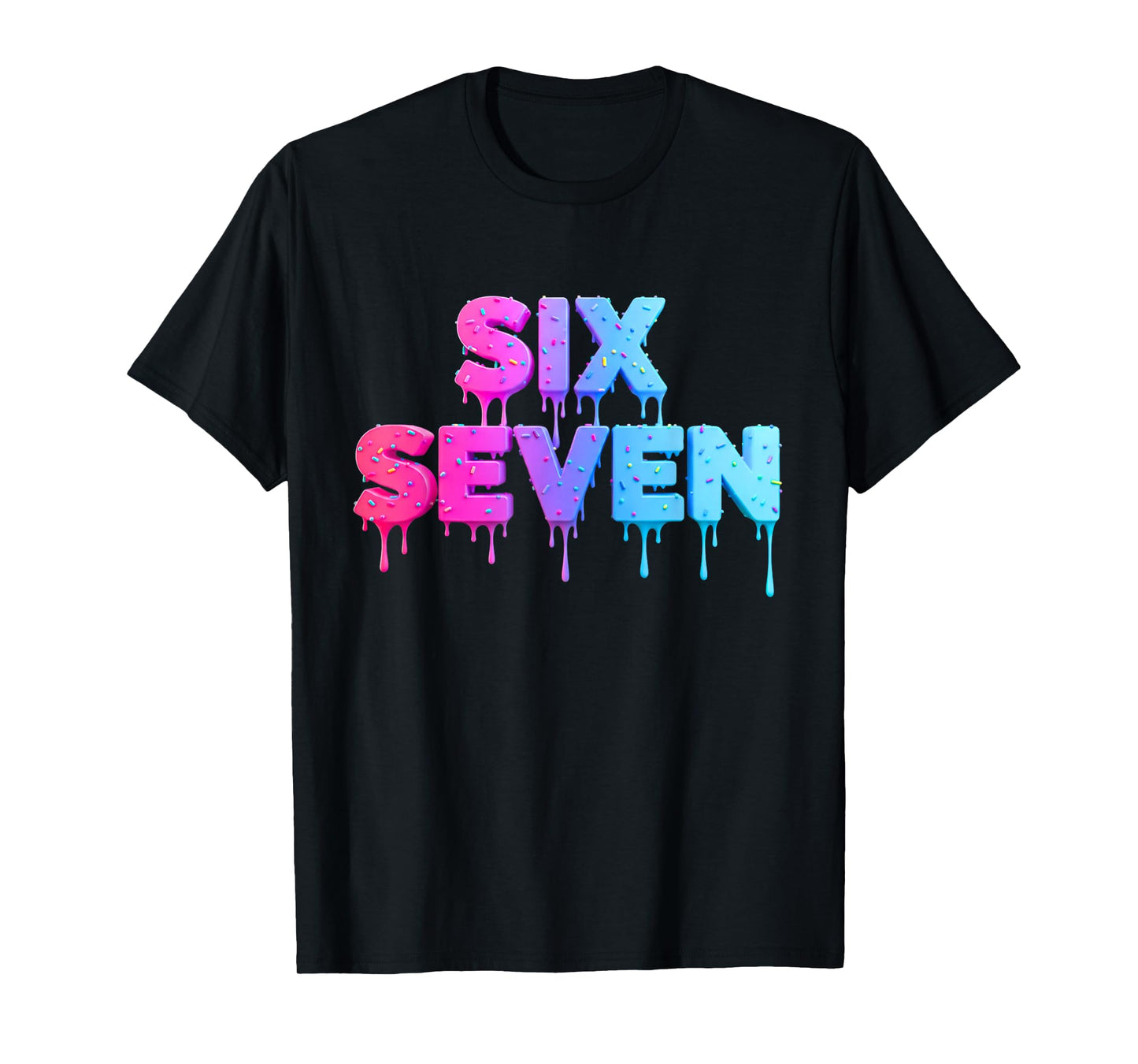 Six Seven Ice Cream Drip Gen Alpha Slang 6 7 Trending Meme T-Shirt