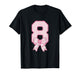 8th Birthday Shirts for Girls Coquette Bow Eight 8 Year Old T-Shirt