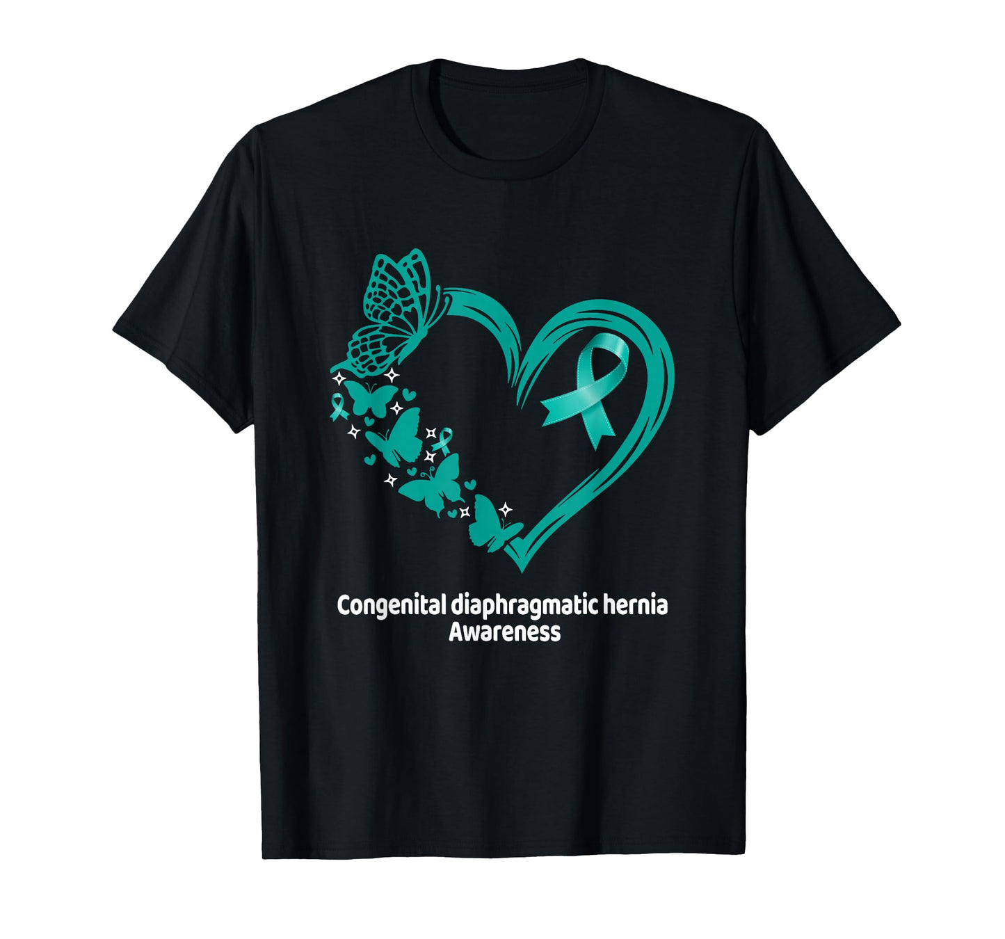 Congenital Diaphragmatic Hernia CDH Awareness Heart T-Shirt