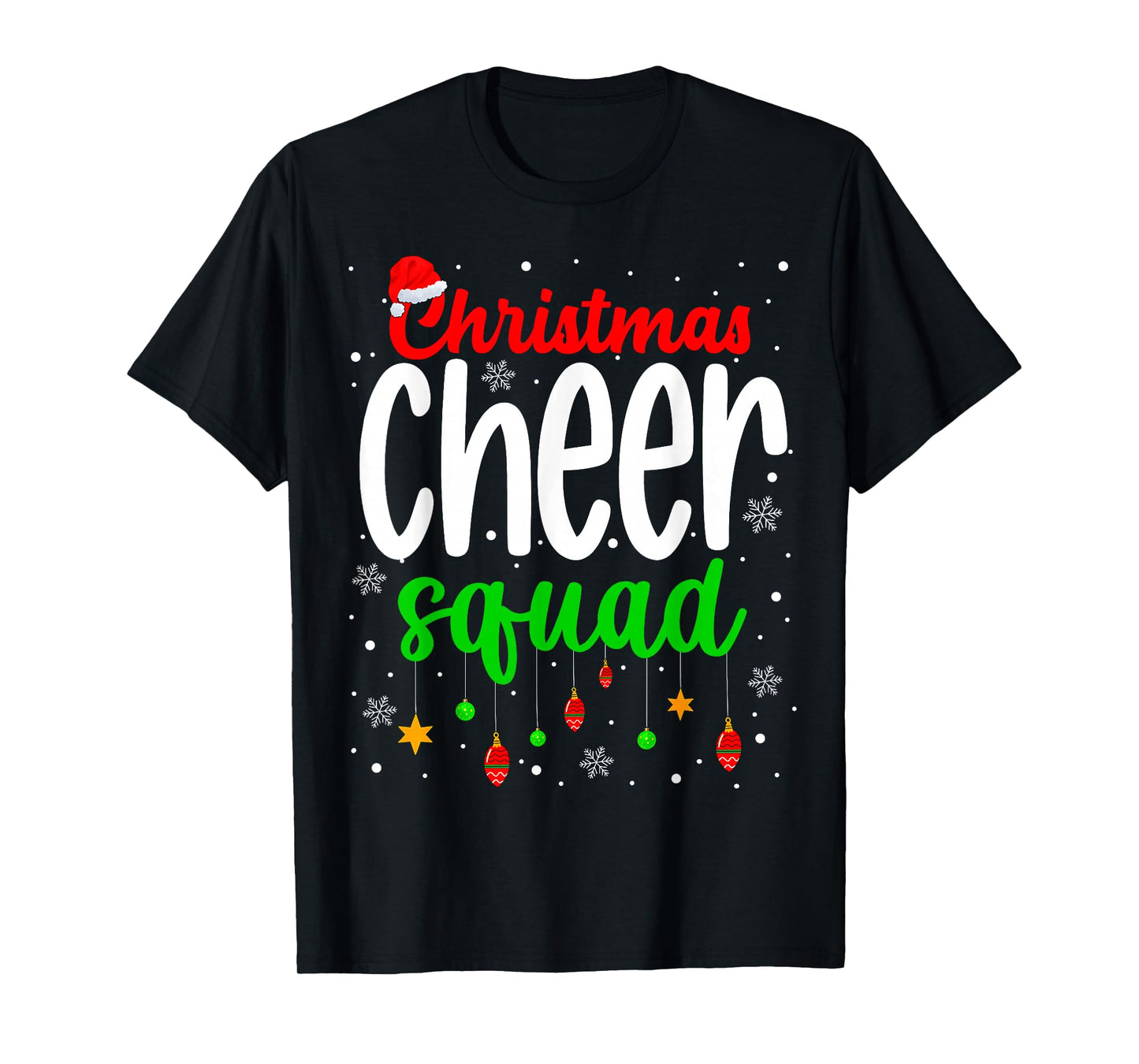 Cheerleading Sports Lover Christmas Cheer Squad T-Shirt