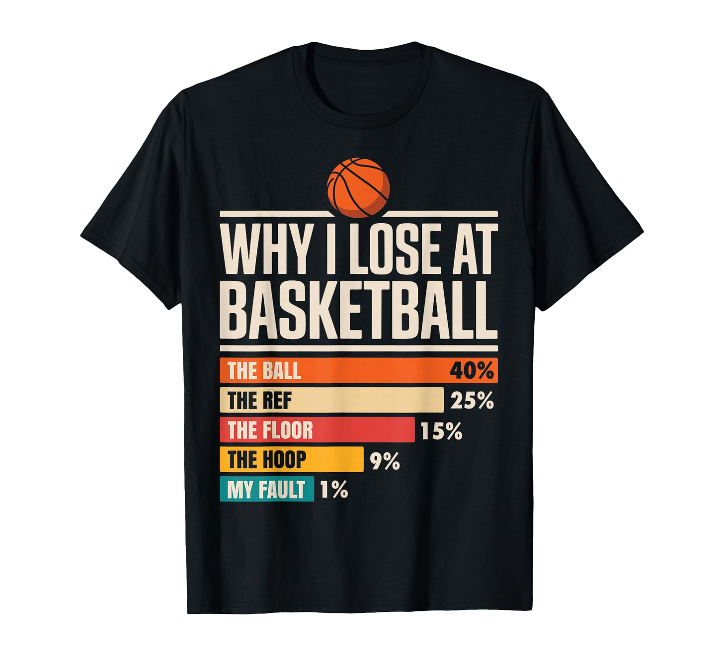 Why I Always Miss Funny Chart Basketball Hoop T-Shirt