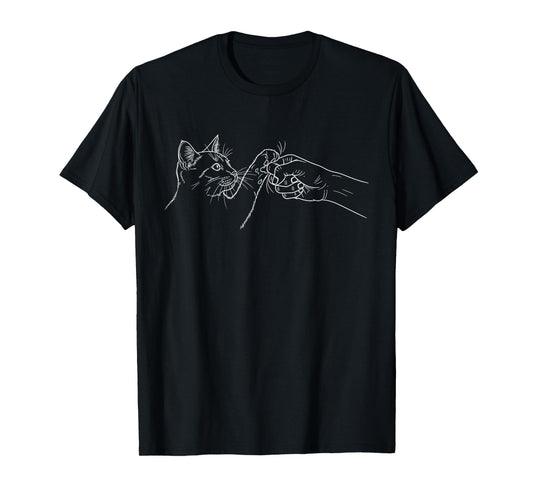 Funny Cat Punch Hand Friendship Fist Bump Cat Lovers T-Shirt
