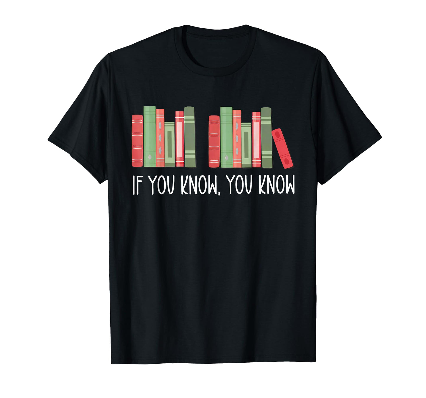 Funny If You Know You Know 6 7 Reading Books Merry Christmas T-Shirt