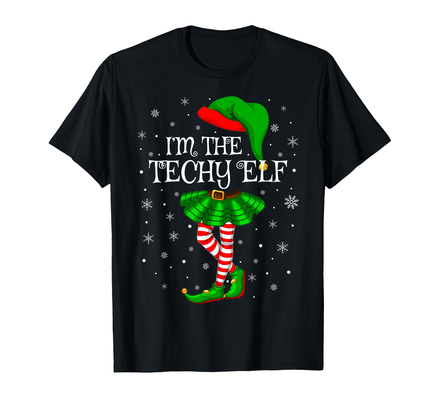 Techy Elf Christmas Family Group Women Girls Xmas Pajama T-Shirt
