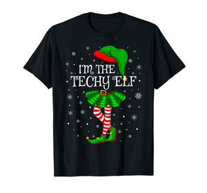 Techy Elf Christmas Family Group Women Girls Xmas Pajama T-Shirt