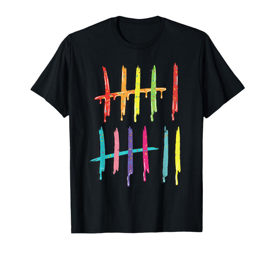 Tally Marks 6 7 Numbers Funny Six Seven 67 Meme Gen Z Humor T-Shirt