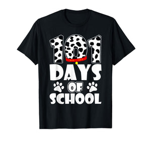Cute Dog Happy 101 Days School 100 Days Student Teacher T-Shirt