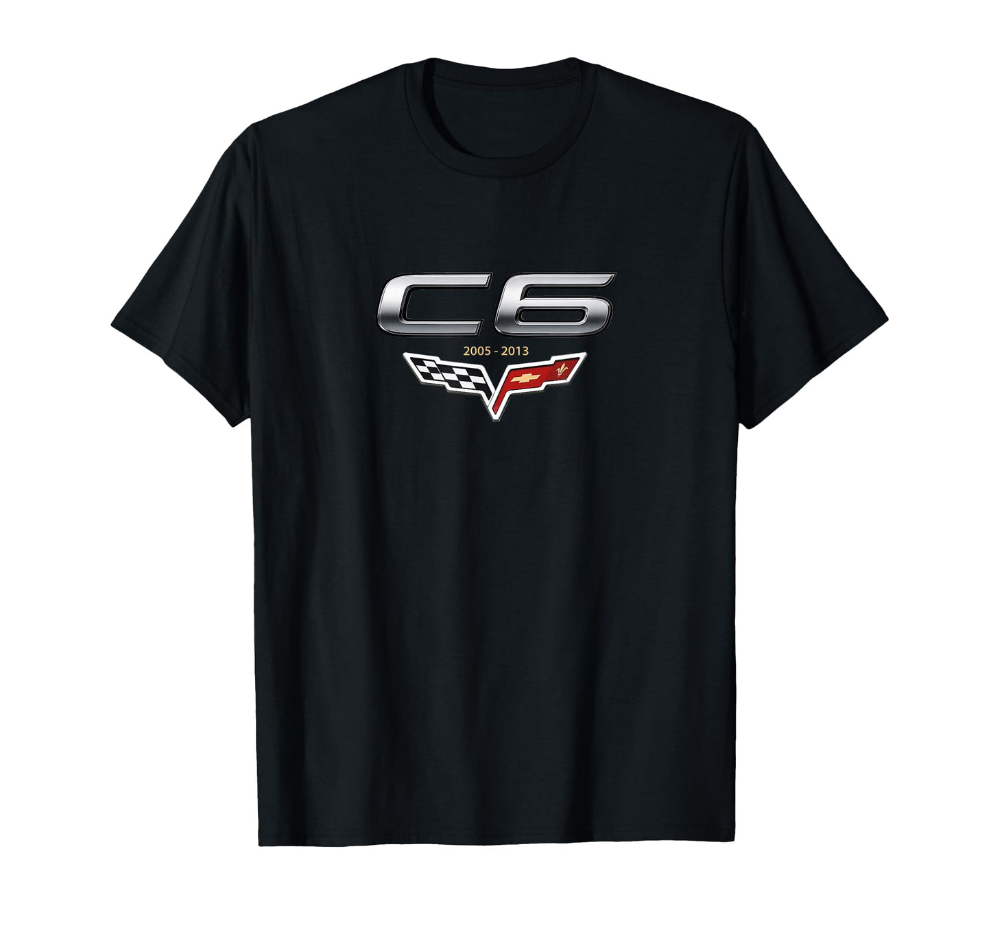 Classic CAR C6 Vette Emblem 2005-2013 Sports CAR Flags Badge T-Shirt