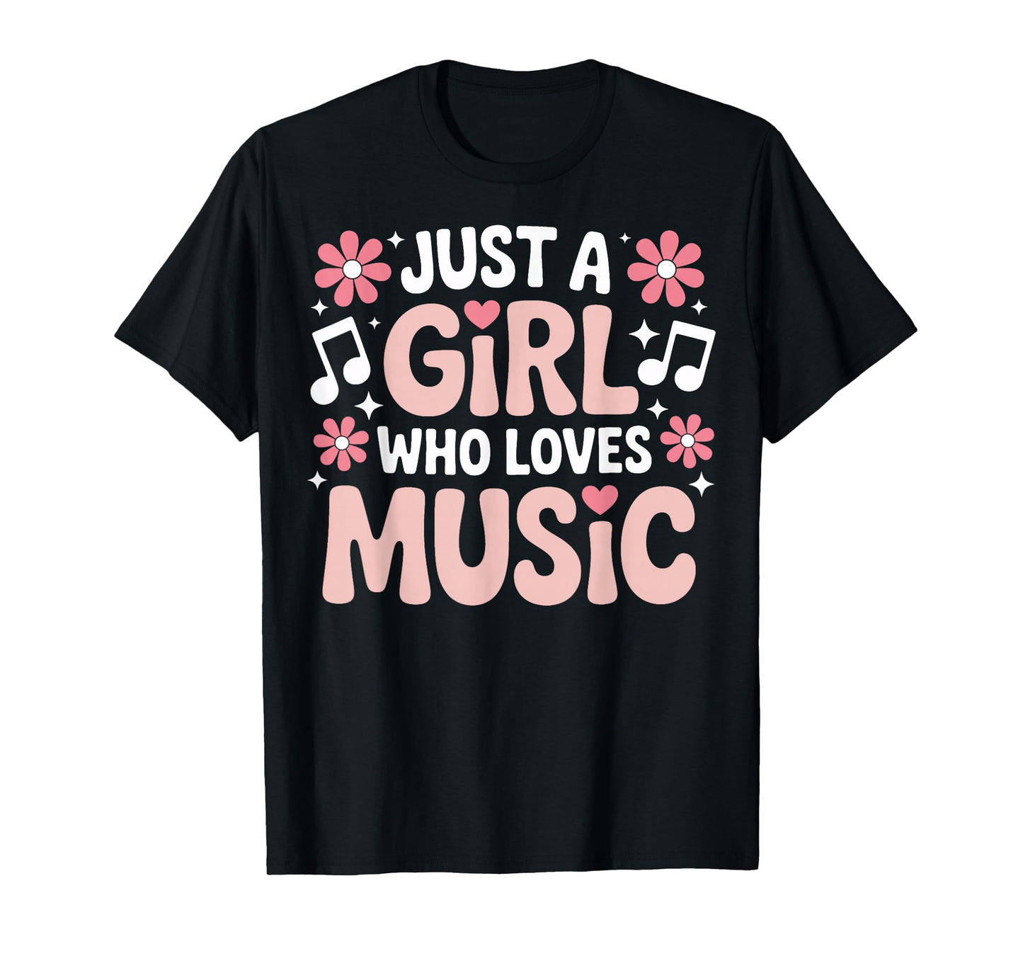 Just A Girl Who Loves Music Musician Girl Style T-Shirt