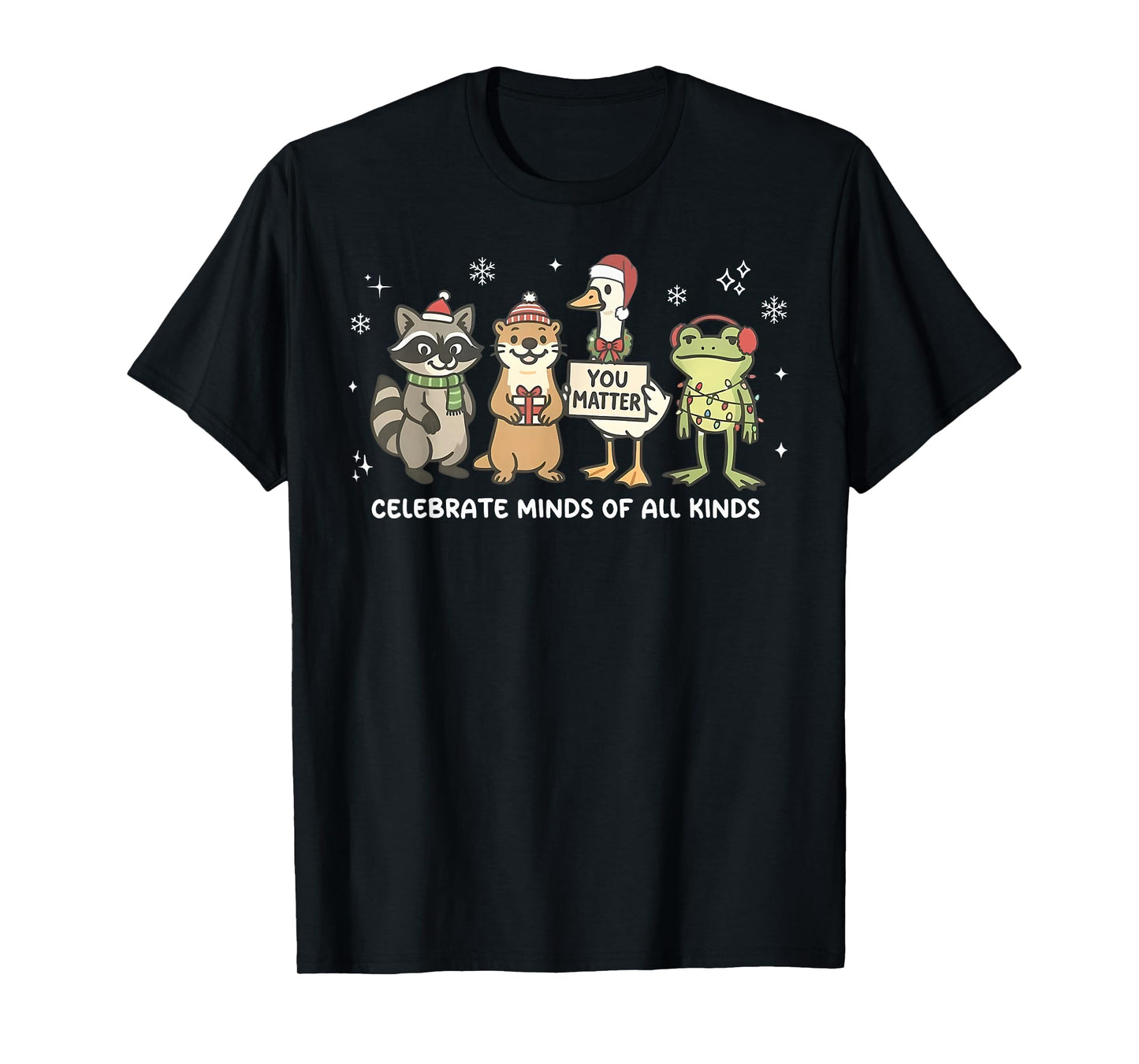Celebrate Minds of All Kinds Christmas Autism Awareness T-Shirt