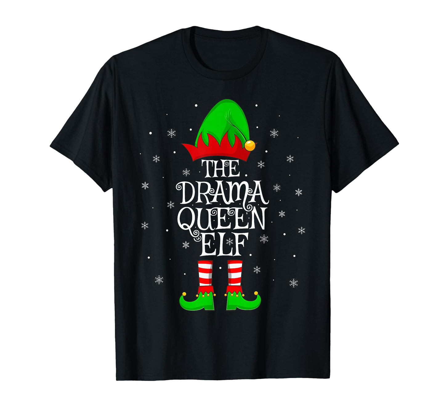 Drama Queen Elf Christmas Family Matching Elf Squad Xmas T-Shirt