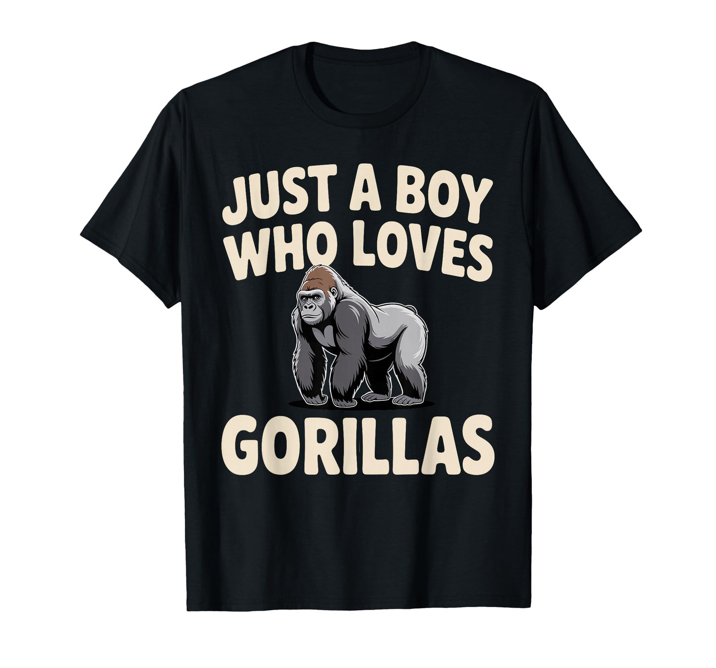 Gorilla Art for Boys Men Kids Ape Zoo Animal Gorilla Lover T-Shirt