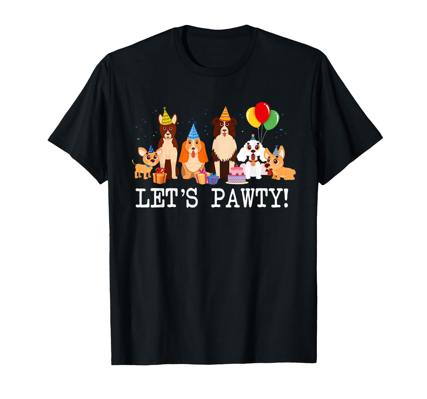 Let’s Pawty Dogs Themed Birthday Family Matching Party T-Shirt