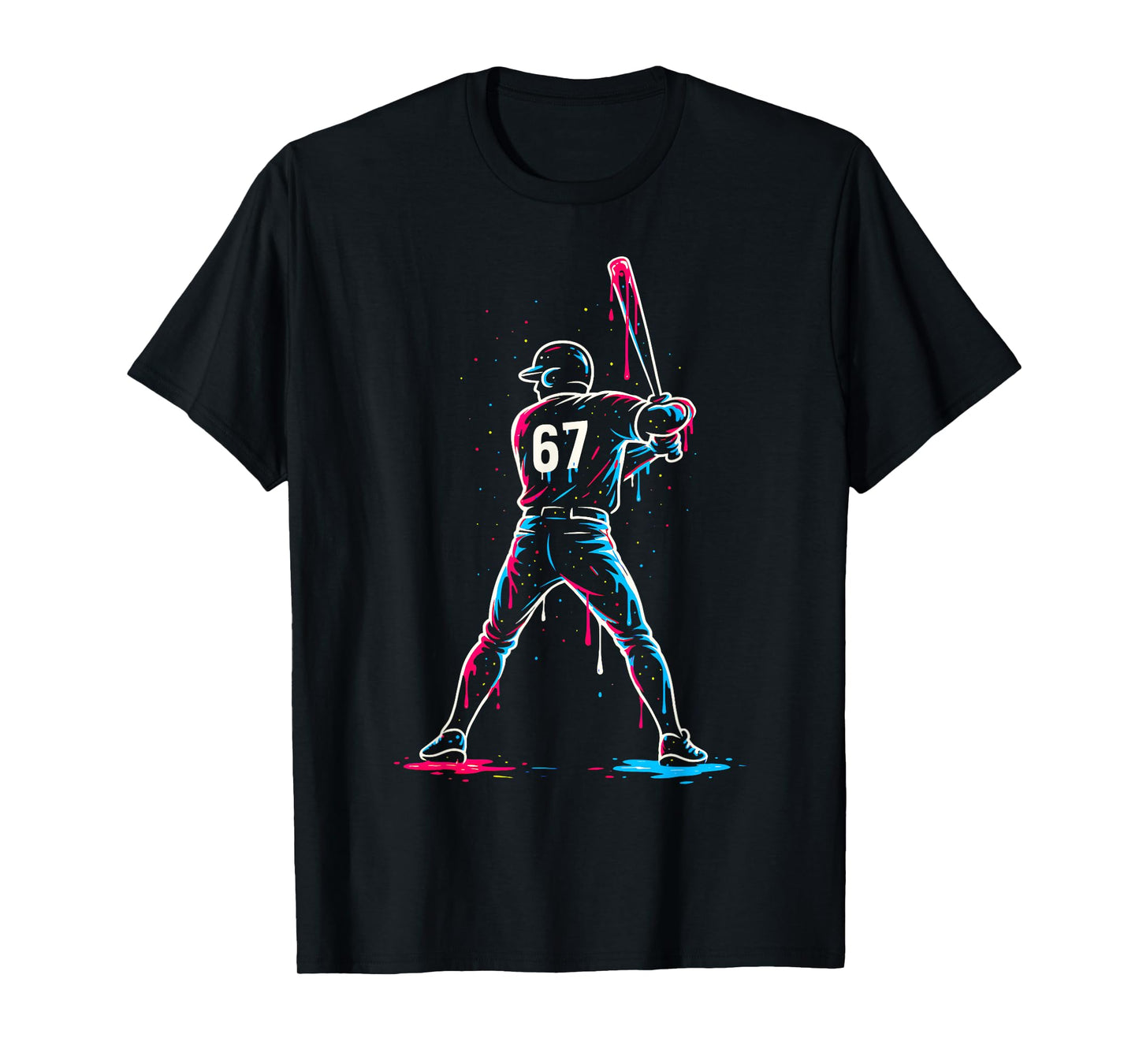 Baseball Drip 6 7 Number 67 Six Seven Meme Mens Boys Kids T-Shirt