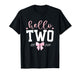 Hello Two Est 2024 2nd Birthday Girl Turning 2 T-Shirt