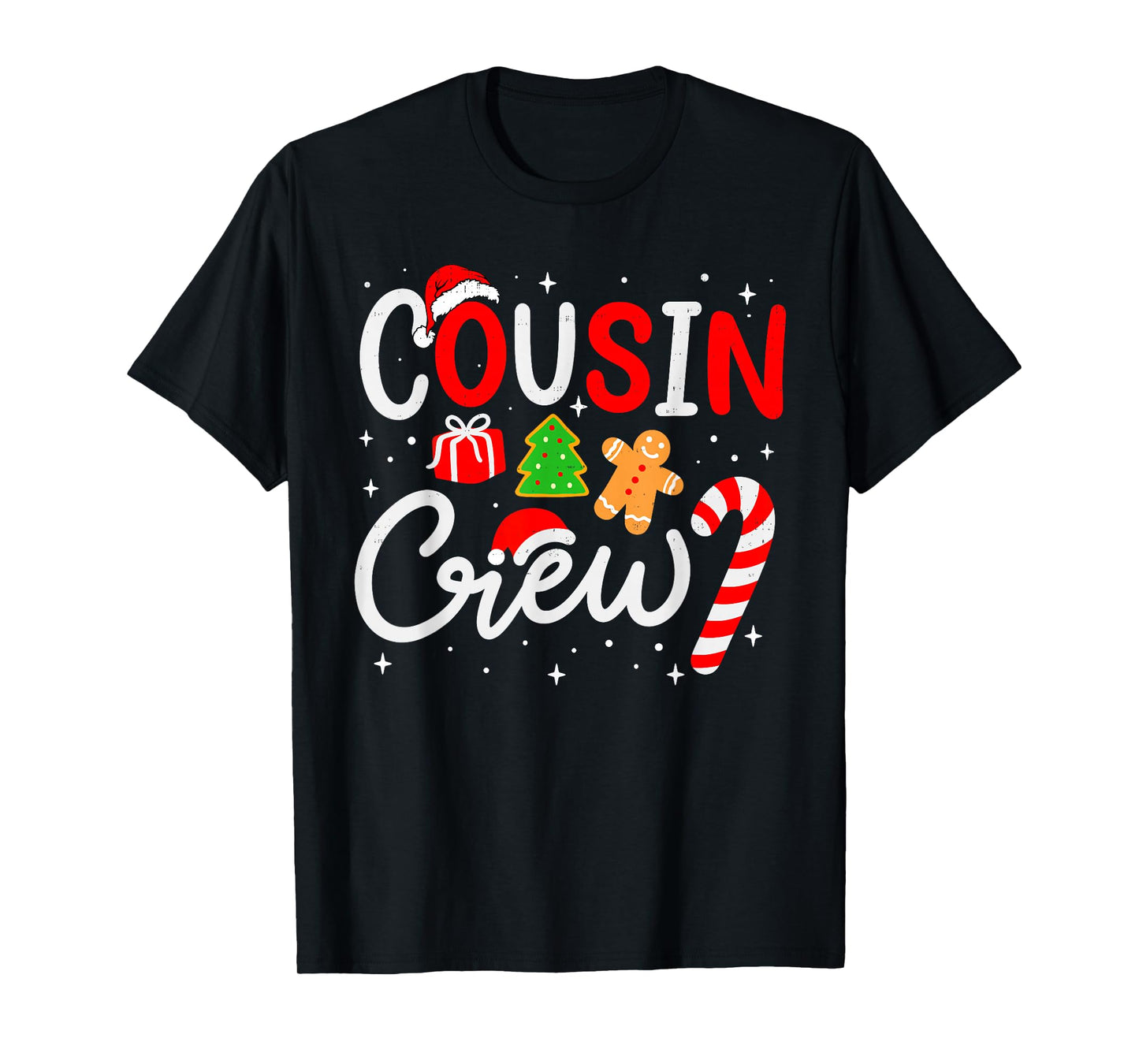 Christmas Cousin Crew Candy Cane Family Matching Holiday T-Shirt