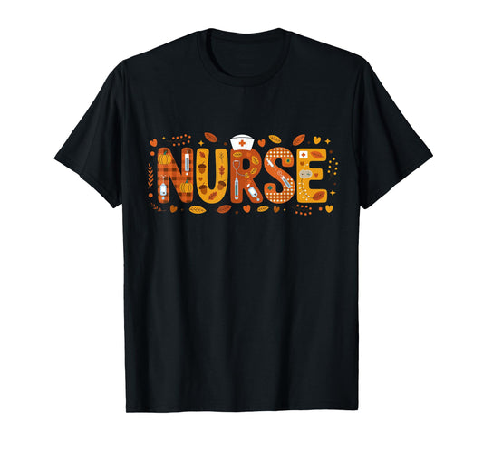 Thanksgiving Nurse Fall Nurse Cute T-Shirt