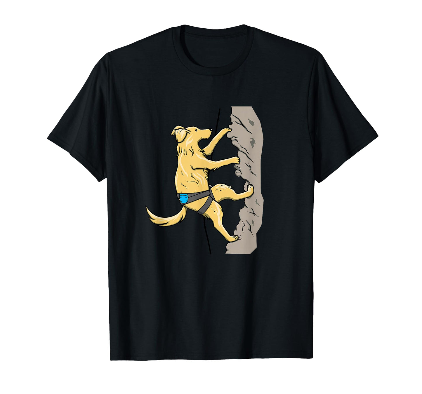 Adventurous Dog Rock Climbing Graphic | Outdoor Boulder T-Shirt