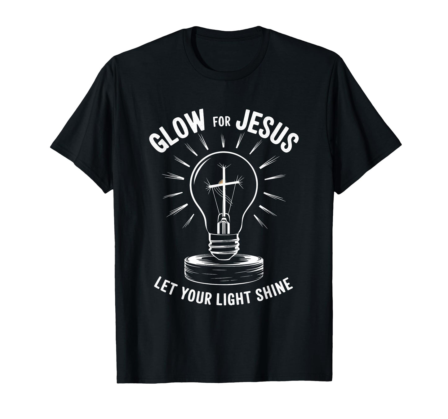 Glow for Jesus Tshirt Christian Faith Lion God Christianity T-Shirt