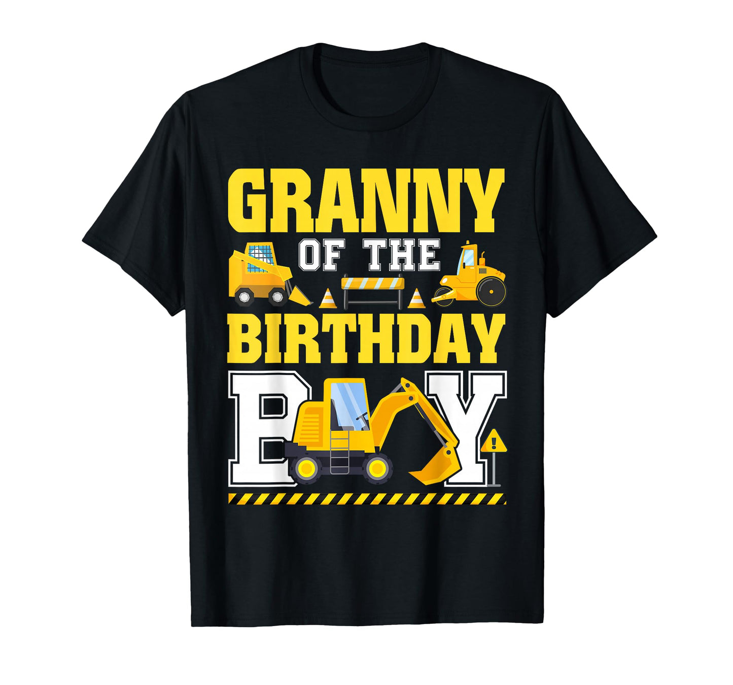 Granny of The Birthday Boy Excavator Construction Truck T-Shirt