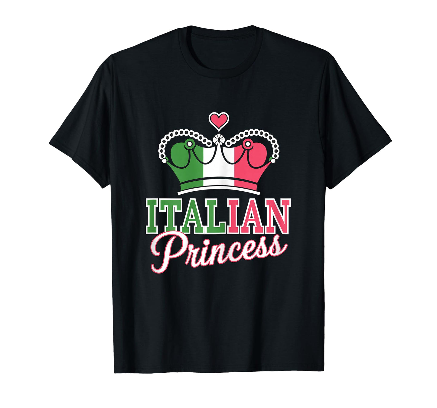 Italian Princess Italy Flag Girl T-Shirt
