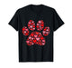Valentines Day Cat Paw Print Cute T-Shirt