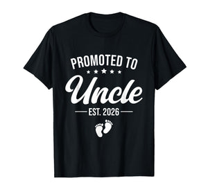 Promoted to Uncle Est 2026, New Uncle 2026 T-Shirt