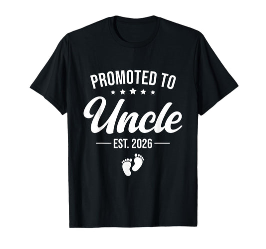 Promoted to Uncle Est 2026, New Uncle 2026 T-Shirt