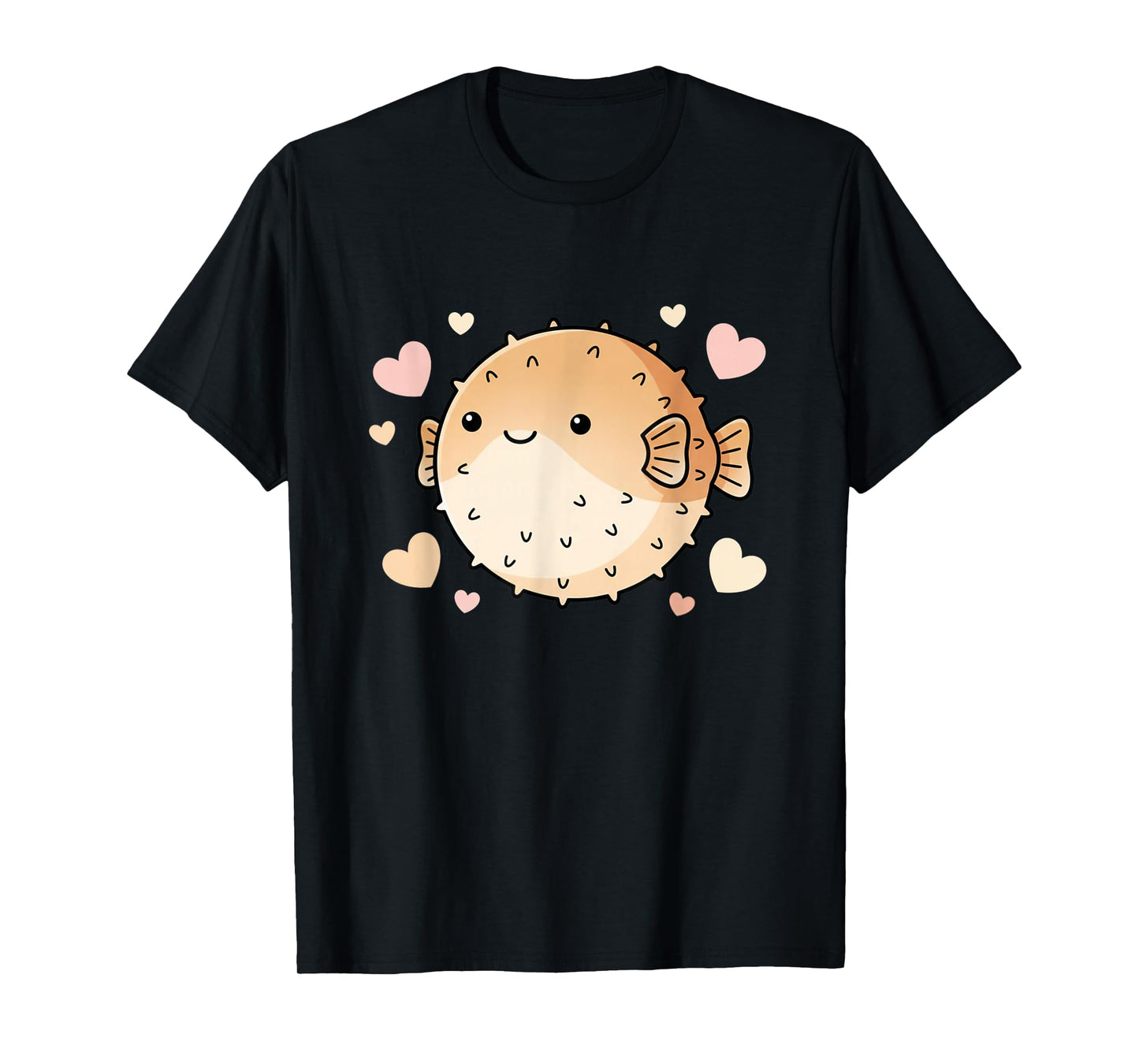 Cute Puffer Fish Heart - I Love Puffer Fish T-Shirt