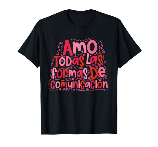 Bilingual SLP Speech Therapist Speech Pathologist Valentines T-Shirt